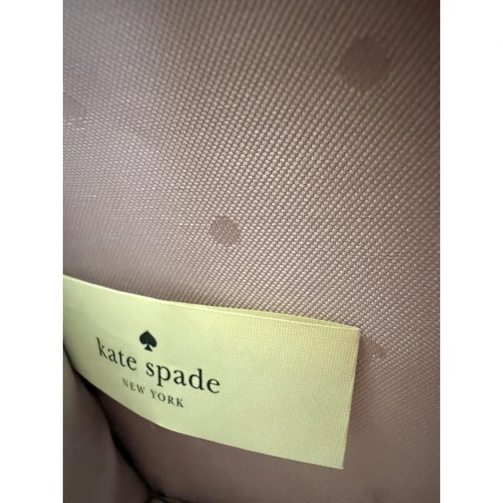 Kate Spade New York Black Saffiano Bow Studded Chain Crossbody Bag #mc